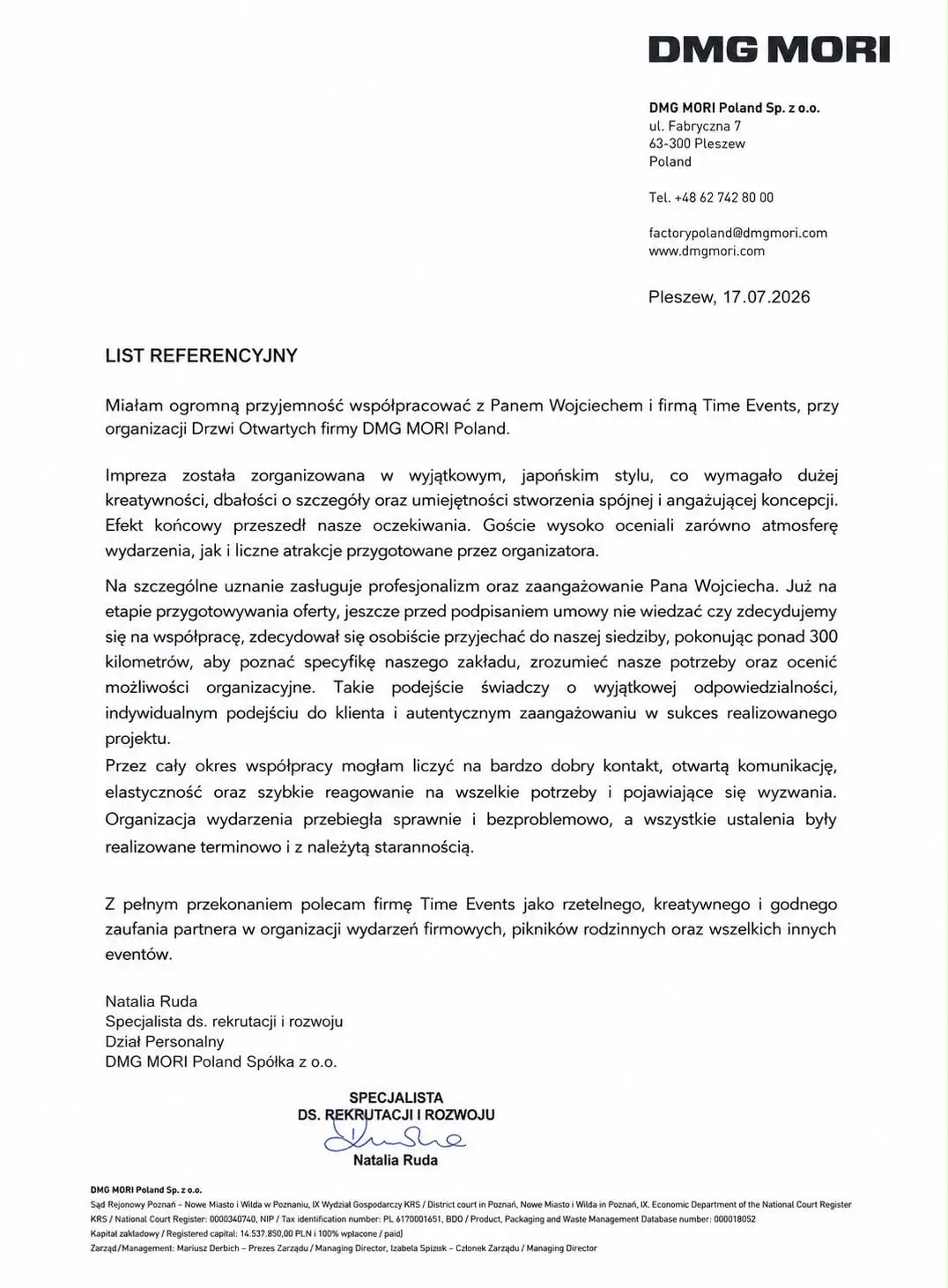 DMG MORI – referencje